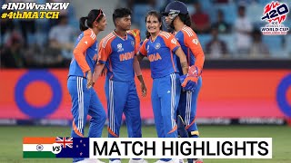 India vs New Zealand ICC Womens T20 World Cup 2024 4th Match Highlights  INDW vs NZW Highlights [upl. by Sitruc]