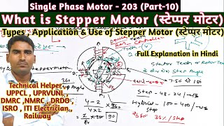 Single Phase Motor203  What is Stepper Motor  Types of Stepper Motor  use of stepper Motor  ITI [upl. by Westphal]