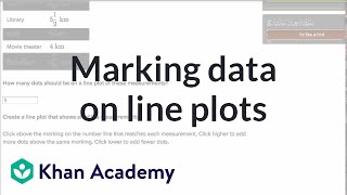 Marking data on line plots  3rd grade  Khan Academy [upl. by Adur407]