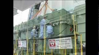 Threephase Power Transformer with Dissociated Phases 250 MVA  Ferreira do Alentejo Substation [upl. by Hirasuna501]