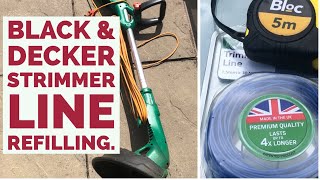 Strimmer Line Refilling Black amp Decker GL675GL680GL685GL686GL687GL690 [upl. by Emiolhs118]