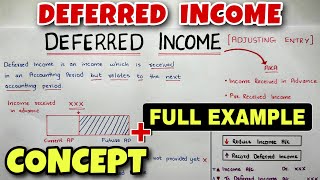 Deferred Income  Adjusting Entry  By Saheb Academy [upl. by Fonzie214]