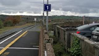 Thomastown Railway Station 071 takes the XPO liner from Waterford to Ballina 10th November 2021 [upl. by Metah]