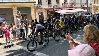 2024 Tour de France Arrives in Beziers with Yellow Jersey [upl. by Bish]