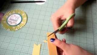 TUTORIAL Distintivos con material para scrapbooking [upl. by Hachmin]