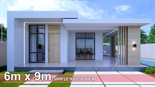 Simple House  House Design idea  6m x 9m with Swimming pool [upl. by Inohs]