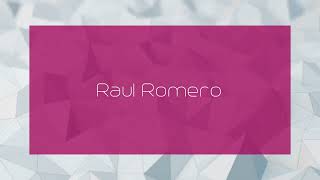 Raul Romero  appearance [upl. by Roban]