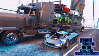 GTA 5  ROBAMOS UN CAMIÓN DE COCHES PARA RECOGER AL NUEVO DJ GTA V AFTER HOURS  Stratus [upl. by Lyrret]