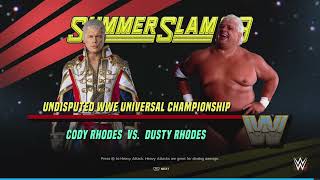 Cody Rhodes vs Dusty Rhodes Wwe Undisputed Championship Match [upl. by Alyek]