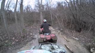 Mines and Meadows Trail 21 Rock Scramble December 15 2015 Suzuki King Quad 750 [upl. by Yoshio438]