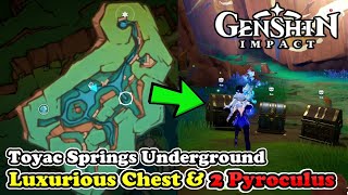 Toyac Springs Underground Luxurious Chest amp 2 Hidden Pyroculus Genshin Impact 50 [upl. by Trilly]