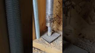 Cleaning concrete from threaded rod [upl. by Eimmot]