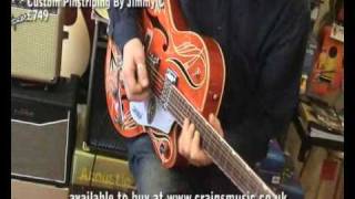 Gretsch G5120 Limited Edition Custom Pinstriping By Jimmy C £749wmv [upl. by Mchale535]