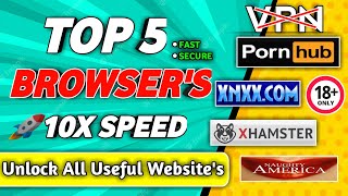 Top 5 Best Browsers For Android  Fast amp Secure Use Without VPN Totally Free [upl. by Ecined347]