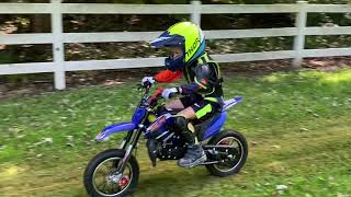 SSR 50sx 50cc kids dirt bike review [upl. by Shelagh]