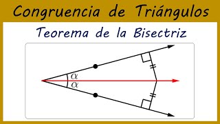 TEOREMA DE LA BISECTRIZ  DEMOSTRACIÓN  PROBLEMAS  CONGRUENCIA DE TRIÁNGULOS 6 [upl. by Hyde]