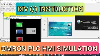 CX Programmer  Divided  instruction omron PLC with HMI CX Designer Simulation [upl. by Attolrahc269]