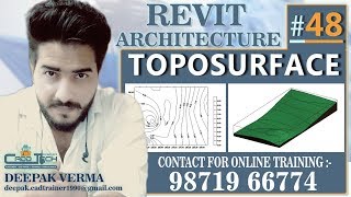 48  Make Toposurface in Revit Architecture  Label Contours deepak verma [upl. by Kcirneh811]