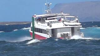 Ferry to Isla Graciosa on a windy daymp4 [upl. by Launce]