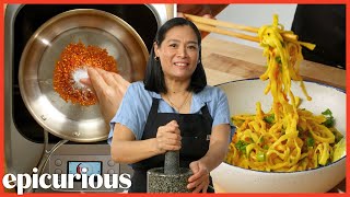 How A Thai Chef Makes Northern Thailand’s Iconic Curry Noodles Khao Soi  Epicurious [upl. by Gaspard786]