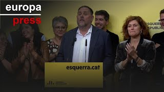 Junqueras rechaza que ERC esté dividido y augura que se actuará con quotmáxima responsabilidadquot [upl. by Ailices]