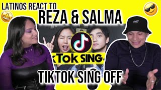 Latinos react to Reza amp Salma  Tiktok SINGOFF  REACTION 🤩👏 [upl. by Asereht943]