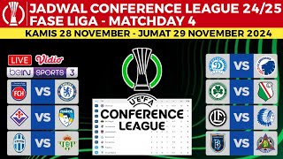 Jadwal UEFA Conference League 2024 Pekan 4  Heidenheim vs Chelsea  Fiorentina vs Paphos FC  UECL [upl. by Patrice]