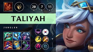 Taliyah Jungle vs Shyvana Triple Kill Godlike  KR Master Patch 1418 [upl. by Emile]