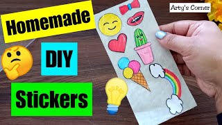 DIY Stickers  How to make Stickers at Home  How to make your own sticker without sticker paper [upl. by Ardnasak451]