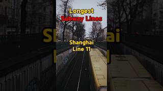 Top 10 Longest Subway Lines in the World 🚇 facts worlddatamatic top [upl. by Allina]