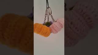 Bumpkin key chain crochet 🧡💜🩷 shaovlog3843 keychain handmade crochet homemade [upl. by Evelc678]