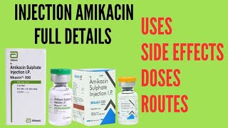 InjAmikacinUsesSide Effects Doses and Routes  TVSohail [upl. by Alur]