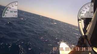 34 knots 63 kmh Speed Windsurfing Schinias Bay [upl. by Nairret]