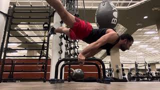 Medium Banded Assisted Straddle planche hold 10 seconds [upl. by Bonucci981]