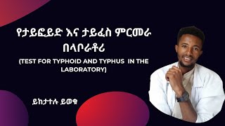 የታይፎይድ እና ታይፈስ ምርመራ በላቦራቶሪ ምን ይመስላል Laboratory diagnosis of Typhoid and typhusyenetena [upl. by Berkie]