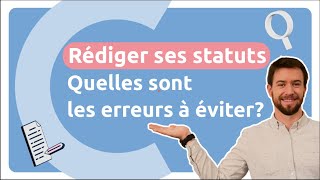 Rédiger les statuts de sa société  le mode d’emploi  ✍️ [upl. by Kelton]