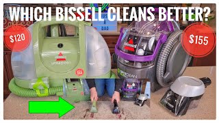 Bissell Little Green vs Spot Clean Pet Pro Portable Carpet Spot Cleaner 1400B vs 2458 Comparison [upl. by Michelina]