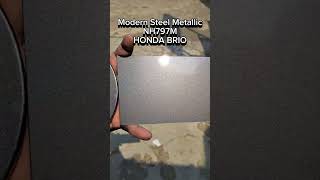 Hasil Oplos Cat Modern Steel Metallic NH797M Honda Brio automobile automotive cat diy [upl. by Sedrul]