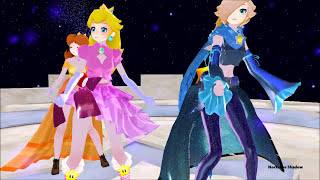 MMDMarioBros Peach Daisy and Rosalina ★ Shake it off [upl. by Let]