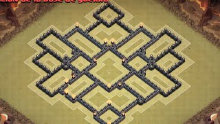 Clash of Clans  TH9 War Base Anti air amp Gowiwi amp Gowipe [upl. by Nimaj930]