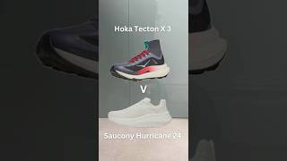 Hoka Tecton X 3 v Saucony Hurricane 24  Who wins runningshoes [upl. by Astraea]