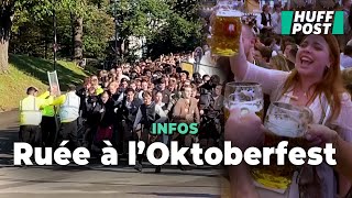 L’Oktoberfest dure deux semaines mais ils ne voulaient pas manquer la première chope [upl. by Lorrac]