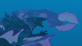 Godzilla vs Tiamat  Godzilla X Kong  animation  Spoilers [upl. by Aleahpar]