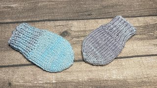 Baby Handschuhe stricken Fäustlinge [upl. by Saberio]