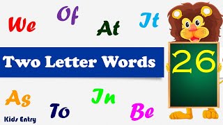 26 Most Common Two Letter words Pre School Learning  Two Letter Words for Kindergarten [upl. by Latsyrc]