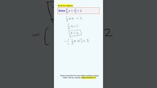 Modulus Algebra  KS5 Maths maths highschoolmath [upl. by Nwahsyar]