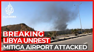 Tripoli Reports of civilian plane hit at Mitiga airport [upl. by Darya]