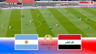 ARGENTINA vs IRAQ  Olympic Games 2024 Paris  Full Match All Goals  PES Gameplay [upl. by Eatton756]