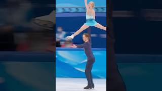 Evgenia Tarasova amp Vladimir Morozov Olympic Games 2022 🩵🤯 figureskating pairskating iceskating [upl. by Durrell126]