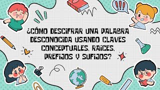 ¿CÓMO DESCIFRAR UNA PALABRA DESCONOCIDA USANDO CLAVES CONCEPTUALES RAÍCES PREFIJOS Y SUFIJOS [upl. by Solange916]